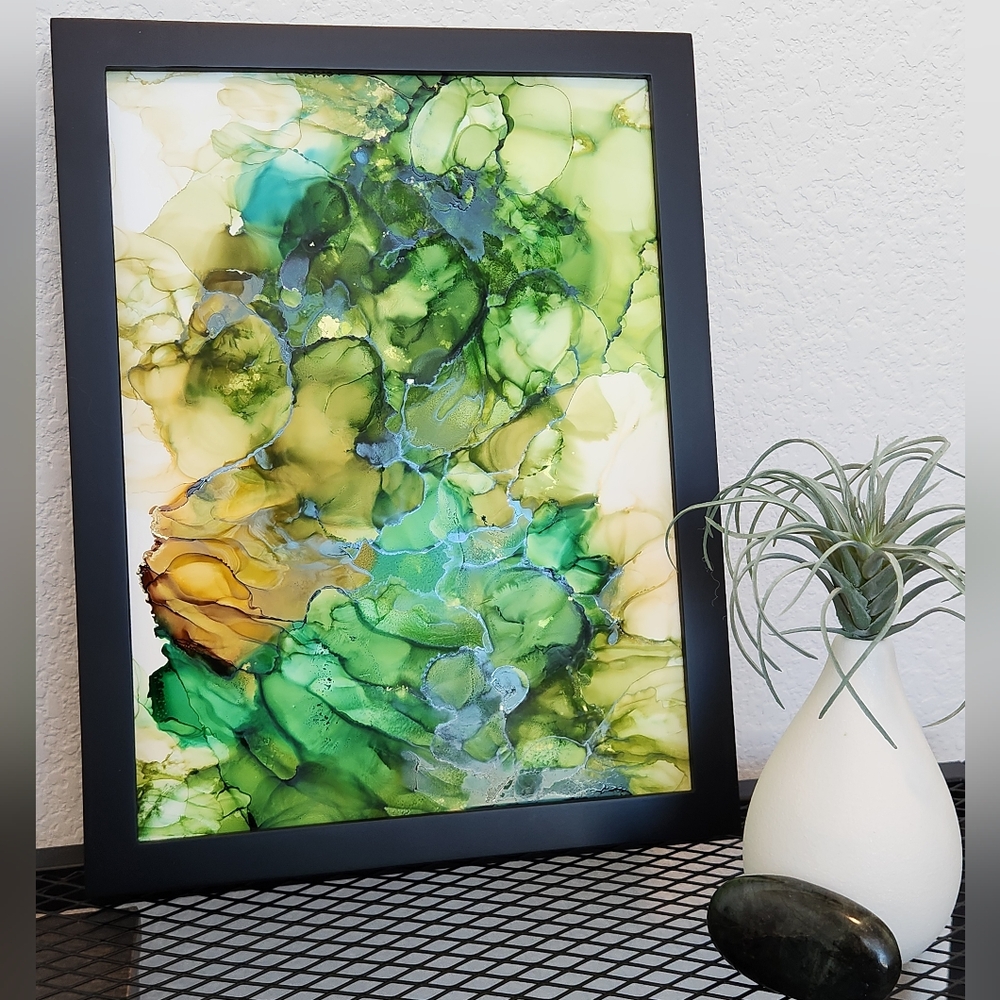 Abstract Green Painting